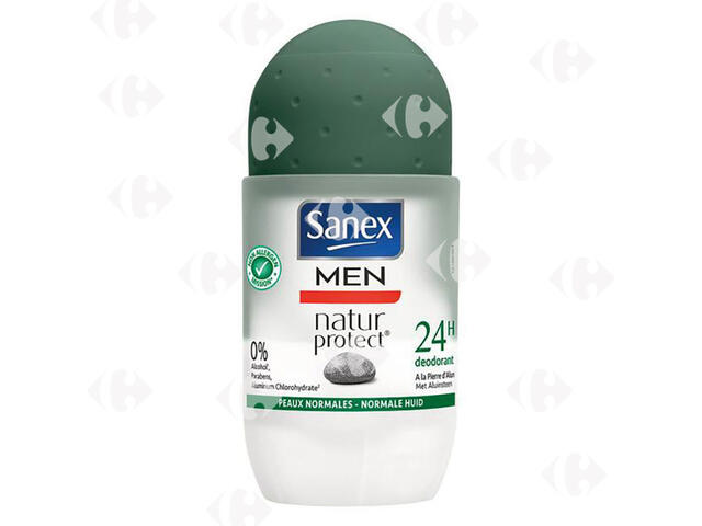 Roll-On Natur Protect Peaux Normales Sanex Men 50ml