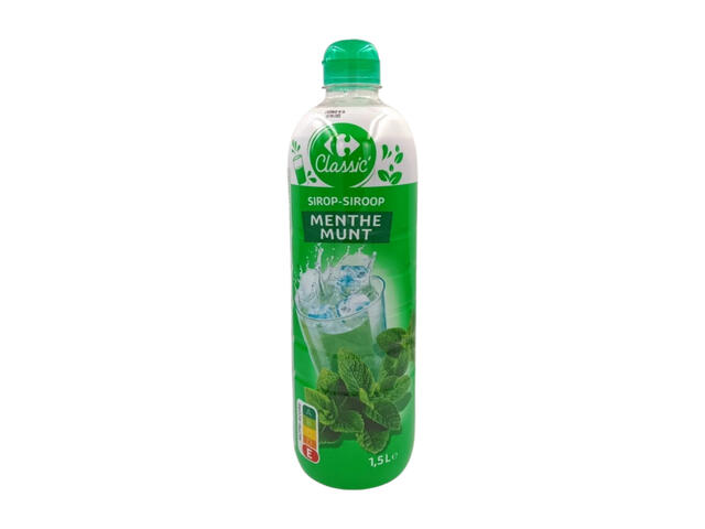 Sirop de Menthe Carrefour Classic 1,5L.