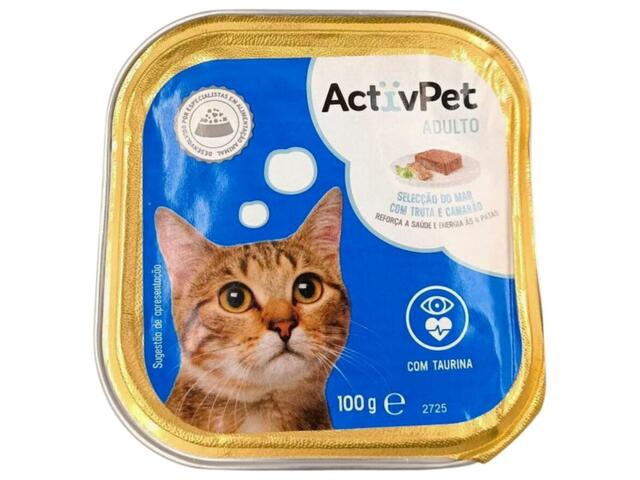 Pâtée pour Chats à la Truite et aux Crevettes Activpet 100g