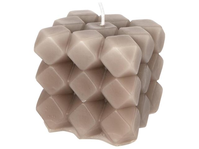 Bougie Carrée Décorative Marron Kasa 5,5cm