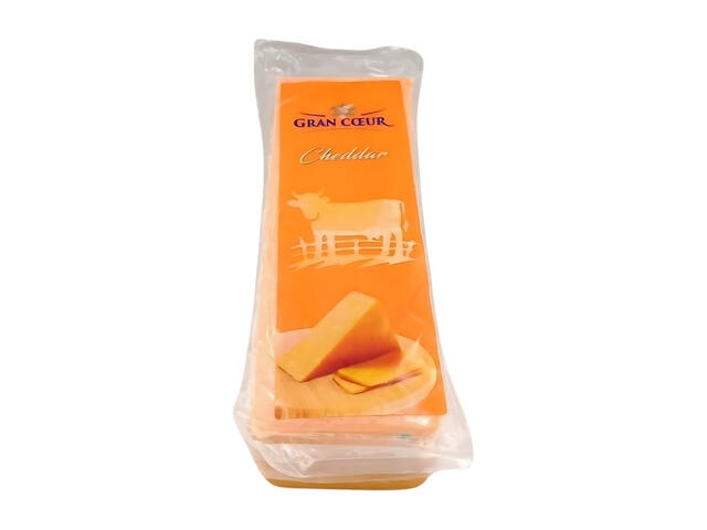 Fromage Cheddar Bloc Orange Grand Coeur 100g