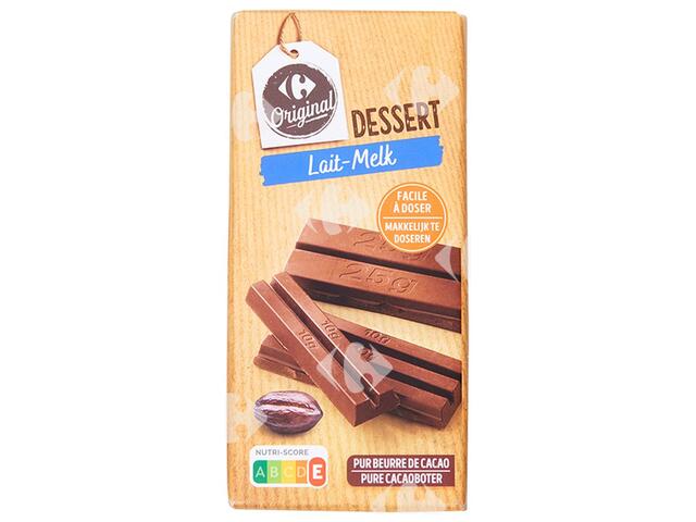 Tablette Chocolat Dessert Lait Carrefour 200g