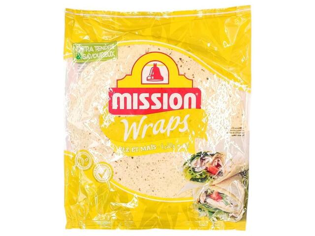 Tortillas Wraps de Maïs Mission 6 unités 420g.
