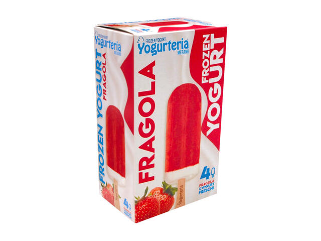 Bâtonnet de Glace Yaourt Fraise Sans Lactose Yogurteria 4x280ml.