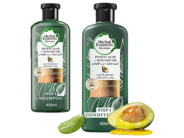 Shampoing + Après Shampooing Potent Aloe / Avocado Oil Herbal Essences 400ml