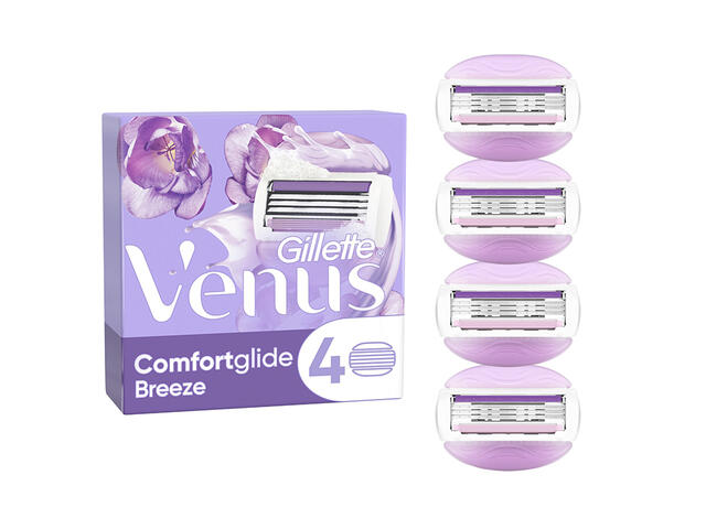 Recharges de lames de rasoir Comfort Glide Breeze Venus 4 unités