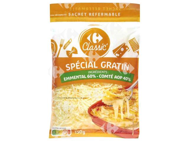 Fromage Râpé Spécial Gratin Carrefour 150g.