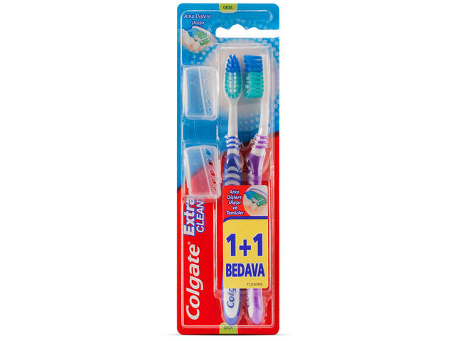 Brosse à Dents Extra Clean Colgate 1+1.