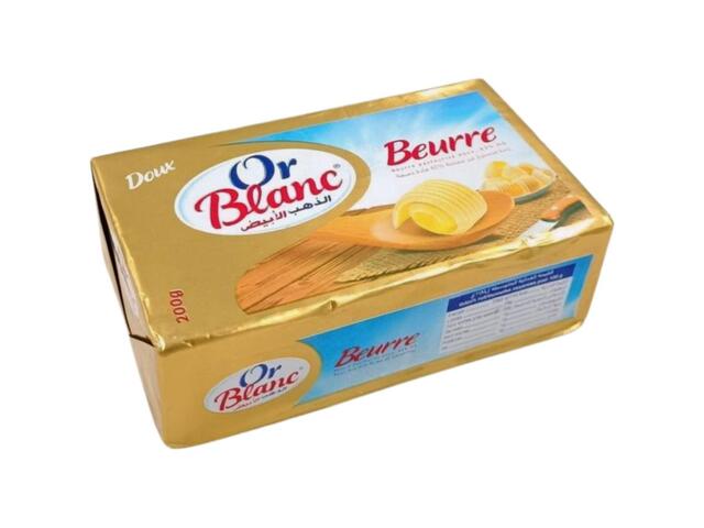 Beurre Doux Plaquette Or Blanc 200g.