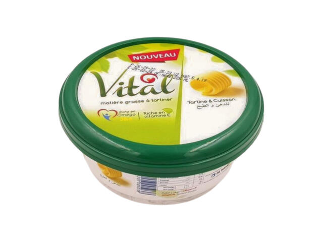 Margarine Barquette Ronde Vital 225g.