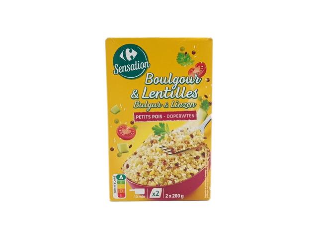 Mélange Boulgour Lentilles Petits Carrefour 2 unités de 200g.