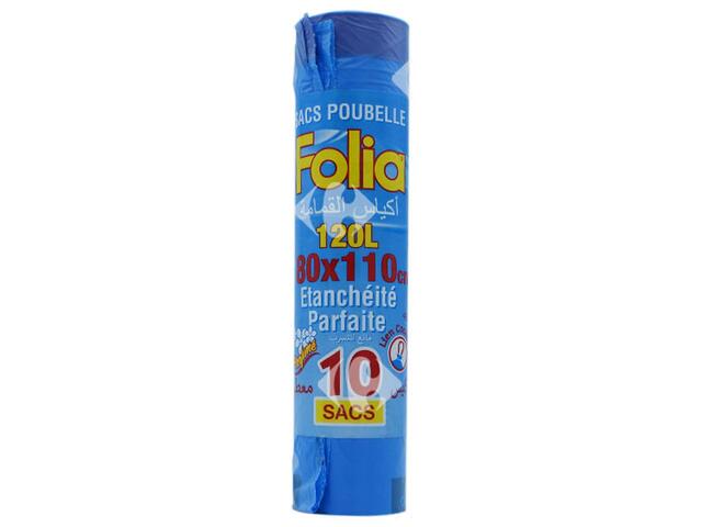 Sac Poubelle Parfumé 80x110cm Folia 10 unités