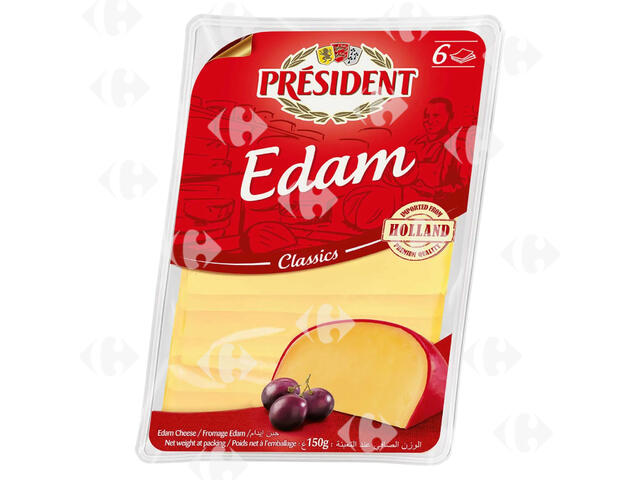 Edam en Tranches Président 150g.