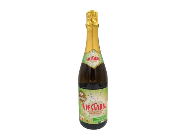 Jus de Pomme Gazéifié Fiestabul Carrefour Sensation 75cl.