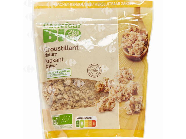 Céréales Bio Muesli Croustillant Traditionnel Carrefour Bio 500g