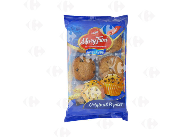 Madeleines Nature aux Pépites de Chocolat Mary Trini 150g