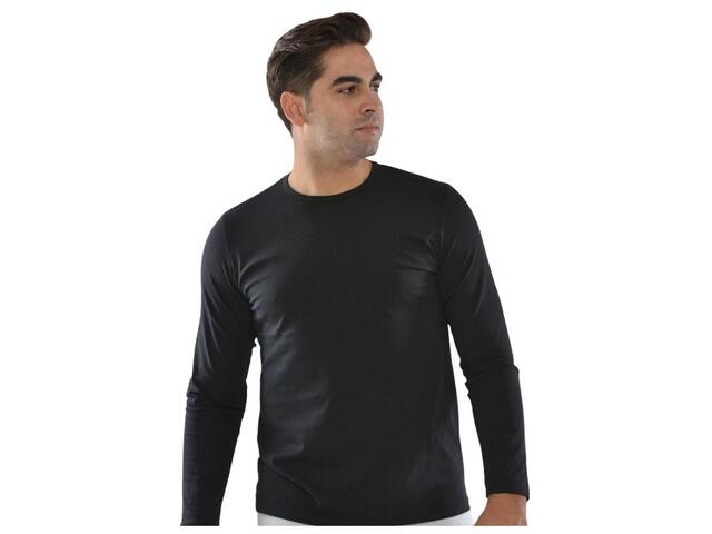 Pull Homme à Manches Longues Col Rond Noir - Taille L