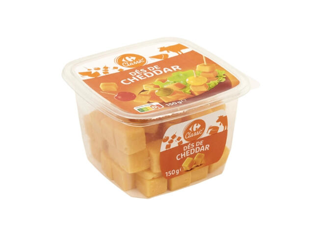 Dés De Cheddar Carrefour Classic 150g.