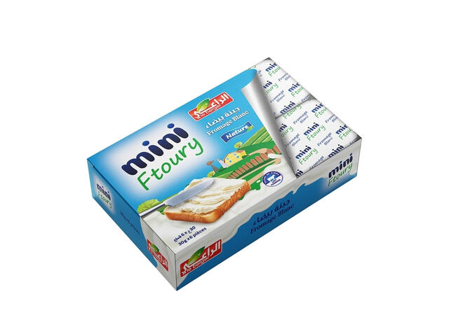 Fromage Blanc à Tartiner Mini Ftoury Le Berger 30g 6 pièces.