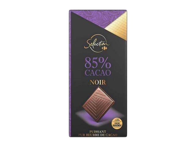 Chocolat Noir 85% Cacao Carrefour Selection 80g