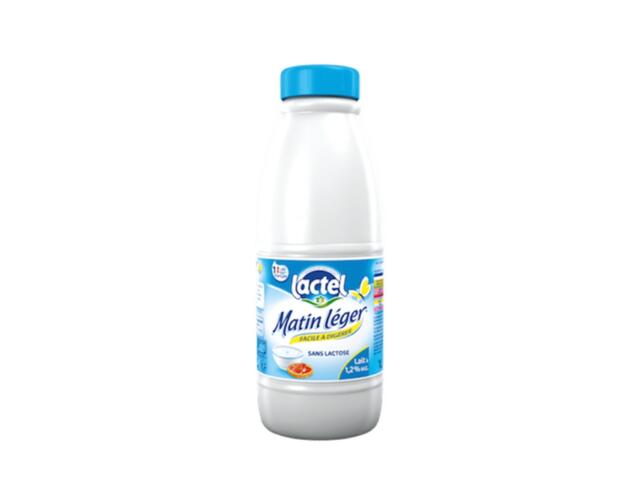 Lait Sans Lactose UHT 1,2% mg Matin Léger Lactel 1L.