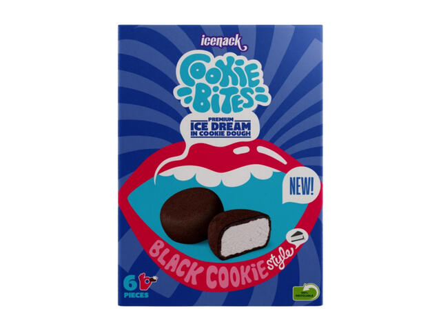 Bites Black Cookie Icenack 240g 6 pièces.