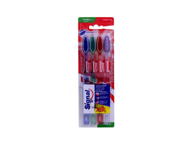 Brosse à Dents Triple Défense Comfort Signal 4 unités