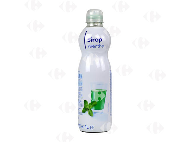 Sirop de Citron à la Menthe Carrefour Blanc 1L