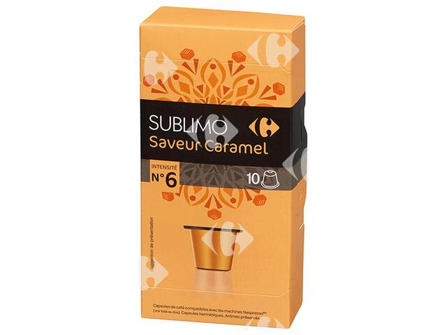 Café en Capsules Saveur Caramel Carrefour N6x10