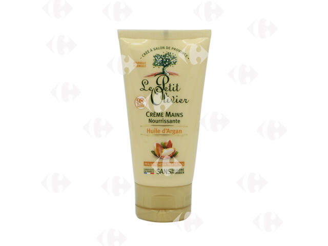 Crème Mains nourrissante Argan Peau sèche Le Petit Olivier 75ml