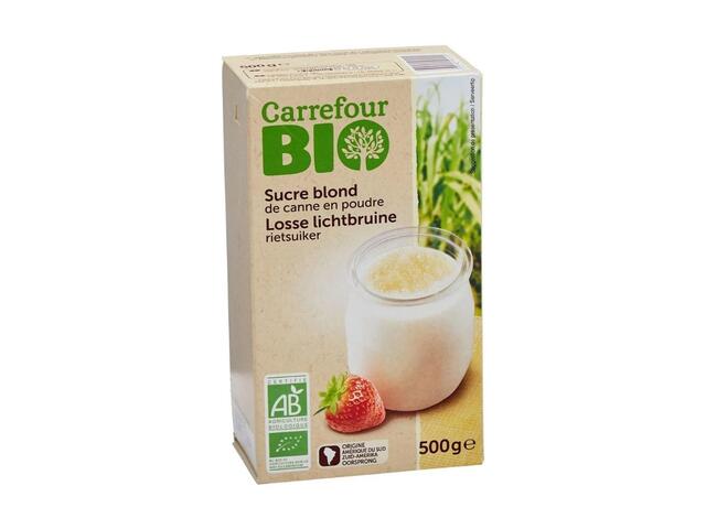 Sucre Blond de Canne en Poudre Carrefour Bio 500g.