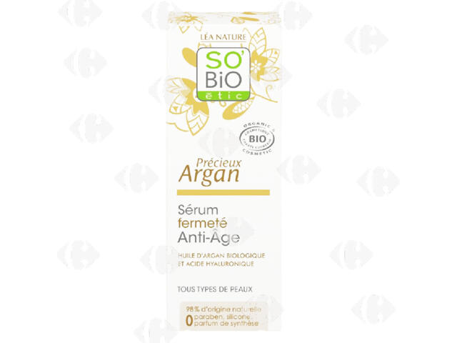 Sérum Anti-âge Argan SO'BIO 30ml.