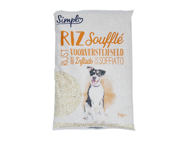 Riz Soufflé pour chiens Carrefour 1kg