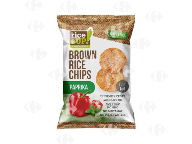 Chips de Riz Brun au Paprika Sans Gluten Rice Up 60g