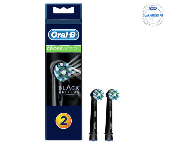 Recharges Brosse à dents Electrique Vitality Cross Action Noir Oral-B 2 unités.