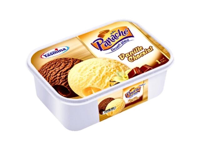 Crème Glacée Panaché Vanille Chocolat Yasmina 1L.