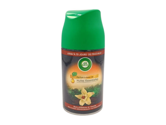 Désodorisant Recharge au Bois d'Ebène et Vanille Airwick 250ml.