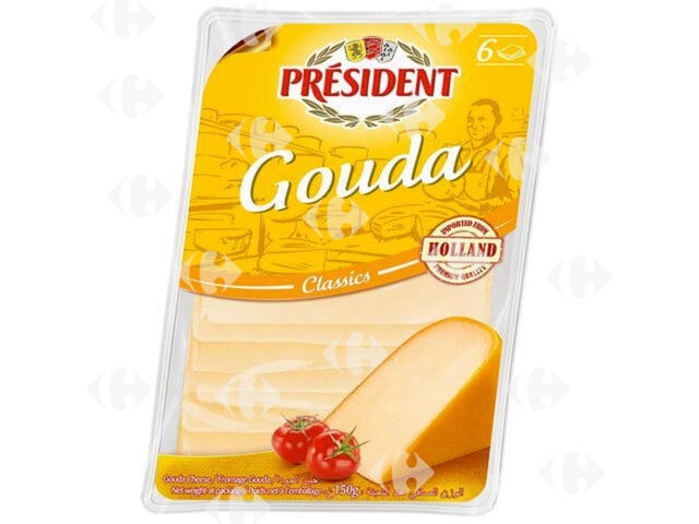 Gouda en Tranches Président 150g.