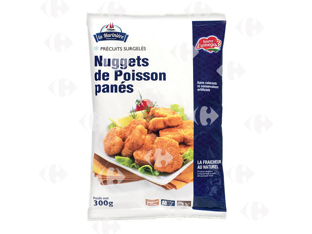 Nuggets de Poissons Panés Nature la Marinière 300g.