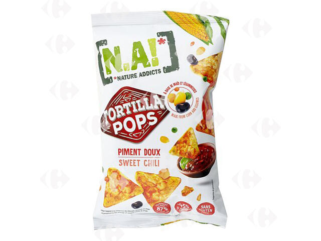 Chips Tortilla Pops Sweet Chili Nature Addict 80g