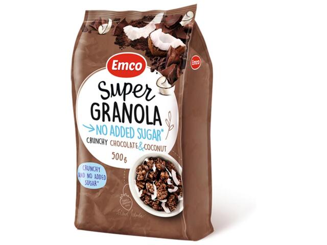 Céréales Super Granola au Chocolat et Noix de Coco Emco 500g