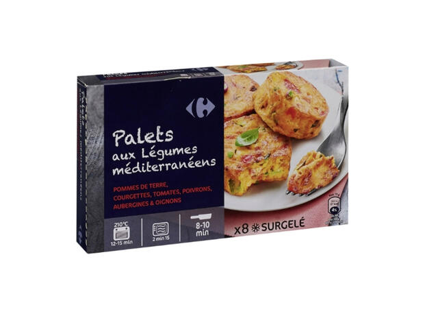 Légumes Cuisinés Palets Méditerranéens Carrefour 300g.