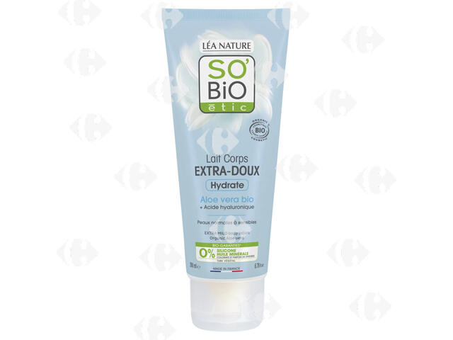 Lait Hydratant Extra-Doux Corps à l'Aloe Vera Bio So'Bio 200ml.