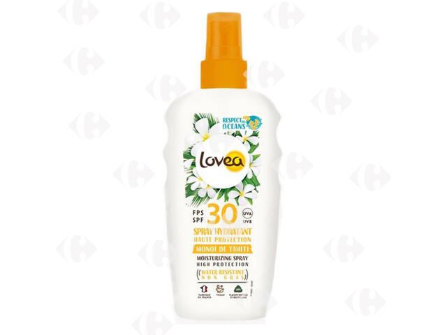 Spray Hydratant Très Haute Protection SPF 30 Monoï Tahiti Lovea 150ml.