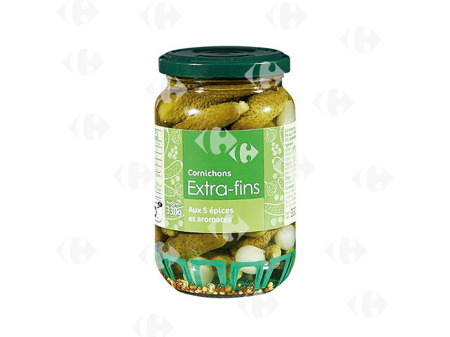 Bocal de Cornichons Extra Fins Carrefour 37cl