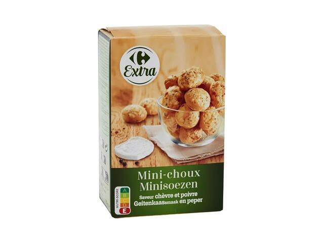 Biscuits Apéritifs Mini-Choux Chèvre et Poivre Carrefour 60g