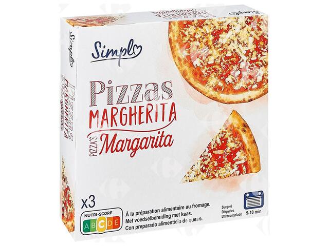Pizza Margherita Carrefour Blanc 3x300g