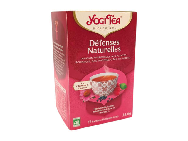 Infusion Bio Défenses Naturelles Yogi Tea 34g.