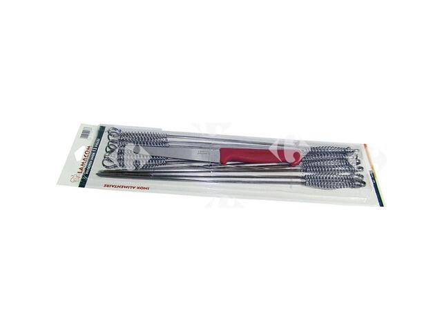 Série de Broches en Inox Lamacom 12 unités + Couteau