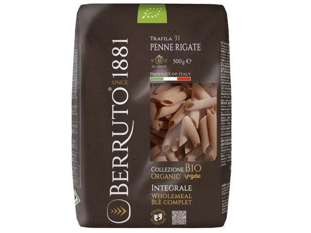 Pâtes Penne Rigate n°31 Bio Complète Arrighi 500g.